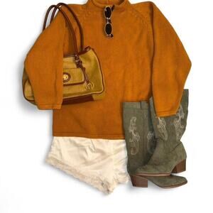 Adorable vintage vtg retro 70s 80s 90s boho rolled neckline